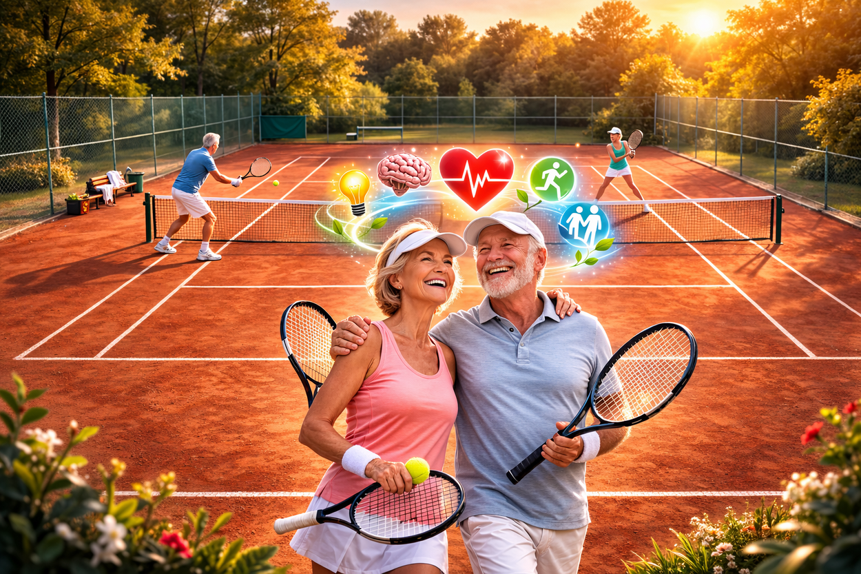 Sie wollen alt werden? Dann spielen Sie Tennis!